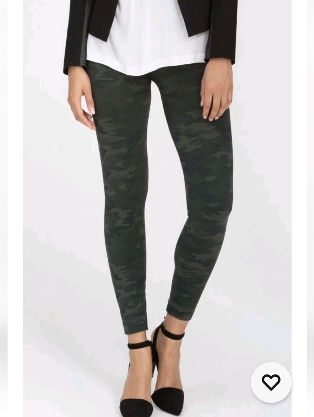 Spanx Camo "Look At Me Now" Seamless Comfortable Leggins L Fall Fashion
